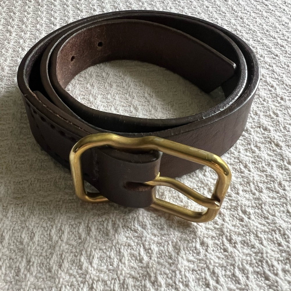 Emil Erwin Narrow Walnut Brass buckle